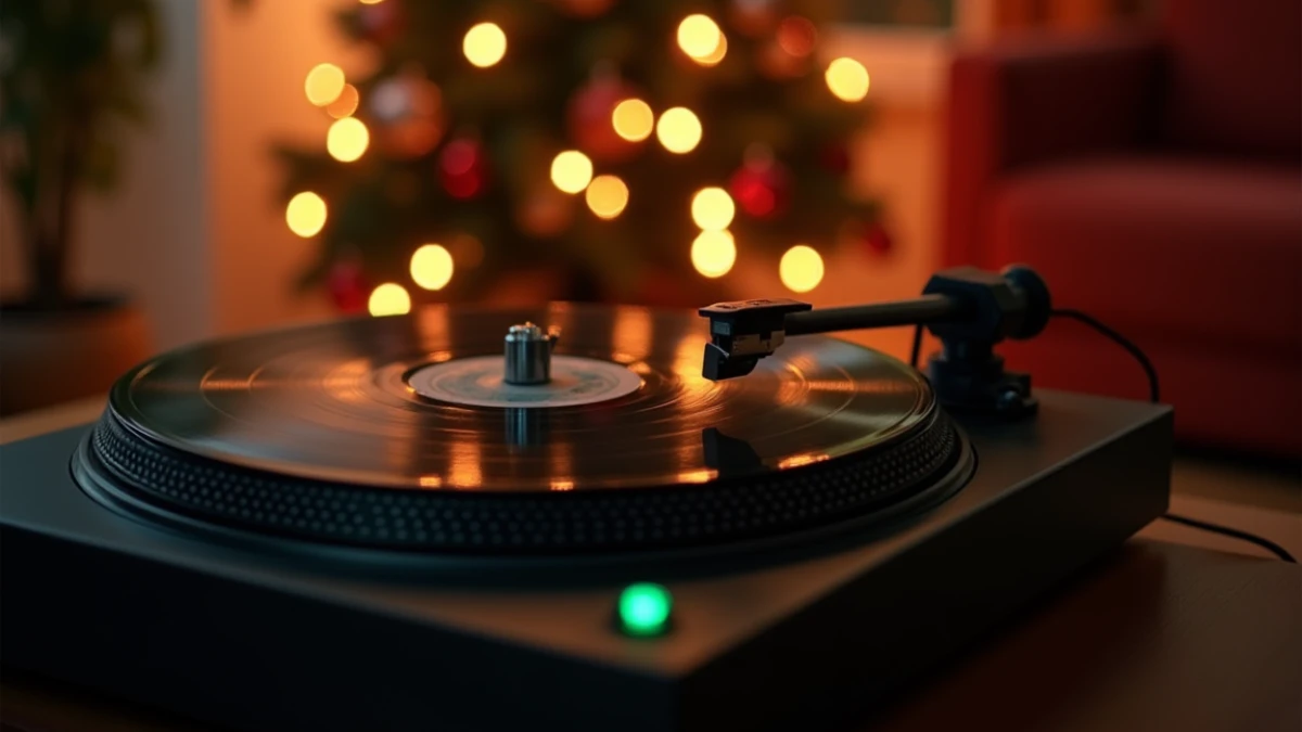 Tocadiscos en Navidad