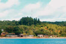 Campamento Central en la antigua isla penal de Coiba